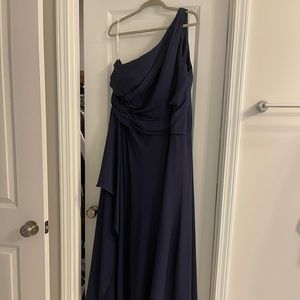David’s Bridal One-Shoulder Chiffon Bridesmaid Dress